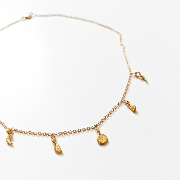 Moon Phases Gold-plated Necklace - Picture 2 of 6